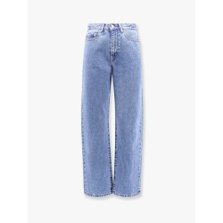 Cotton jeans with back logo patch