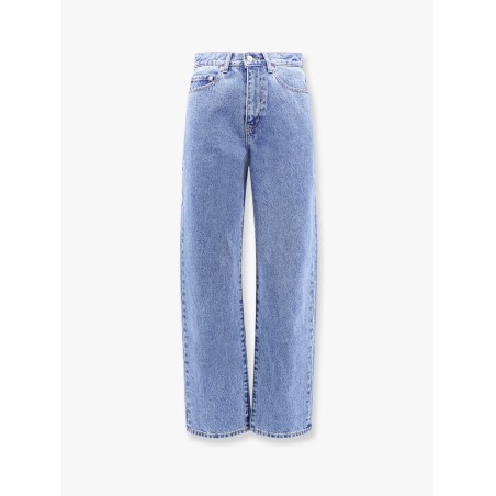 Cotton jeans with back logo patch