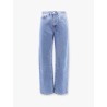 Cotton jeans with back logo patch