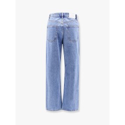 Cotton jeans with back logo patch