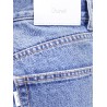 Cotton jeans with back logo patch