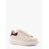 Oversize leather sneakers with back contrasting patch