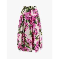 Cotton skirt with floral print