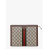 Gg supreme fabric clutch with iconic web band