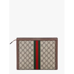 Gg supreme fabric clutch with iconic web band