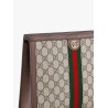 Gg supreme fabric clutch with iconic web band
