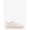 Leather sneakers with back logo print