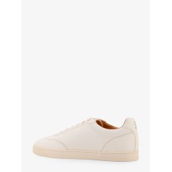 Leather sneakers with back logo print
