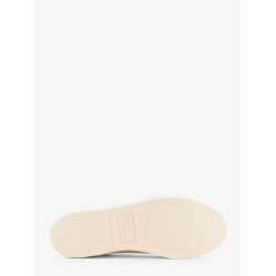 Leather sneakers with back logo print