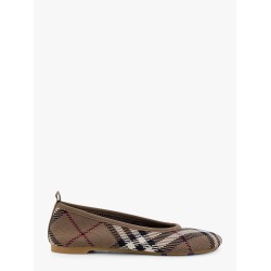 Knit baby nylon blend ballerinas with knitted traditional check