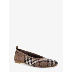Knit baby nylon blend ballerinas with knitted traditional check
