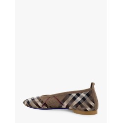 Knit baby nylon blend ballerinas with knitted traditional check