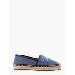 Denim espadrillas with embroidered logo
