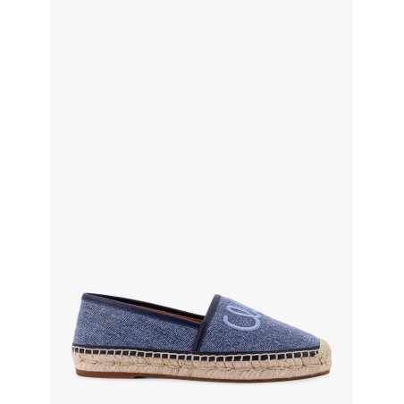 Denim espadrillas with embroidered logo