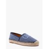 Denim espadrillas with embroidered logo