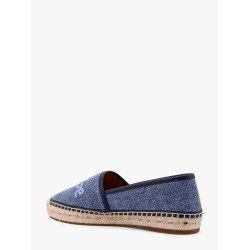 Denim espadrillas with embroidered logo
