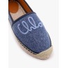 Denim espadrillas with embroidered logo
