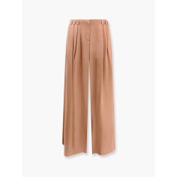Eco-viscose e cupro trouser with pinces