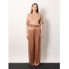 Eco-viscose e cupro trouser with pinces