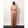 Eco-viscose e cupro trouser with pinces