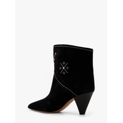Loline suede ankle boots with micro studs