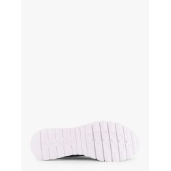 Knit sneakers with lateral monogram