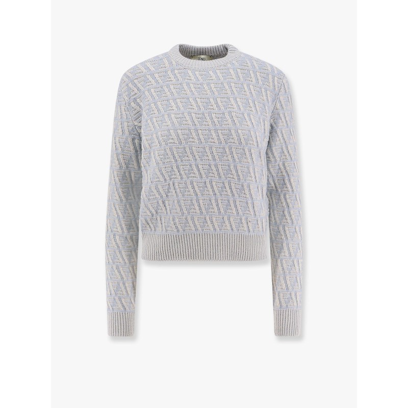 Ff wool and cashmere crop sweater