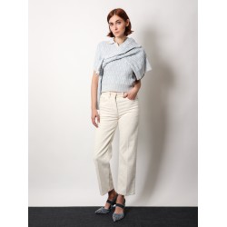 Ff wool and cashmere crop sweater