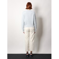 Ff wool and cashmere crop sweater