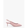 Sporty kate leather slingback with metal monogram
