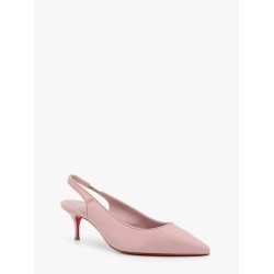 Sporty kate leather slingback with metal monogram