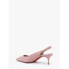 Sporty kate leather slingback with metal monogram