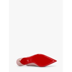 Sporty kate leather slingback with metal monogram