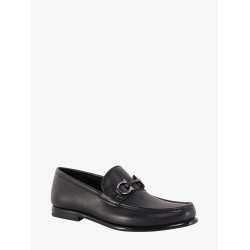 Crown leather loafer with gancini detail