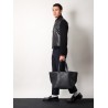 Leather shopping bag with jumbo gg motif