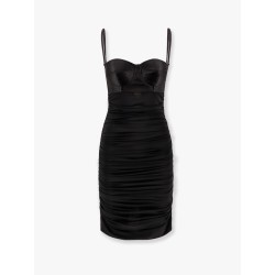 Viscose blend dress with bra detail