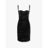 Viscose blend dress with bra detail