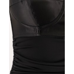 Viscose blend dress with bra detail