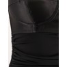 Viscose blend dress with bra detail