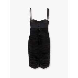 Viscose blend dress with bra detail