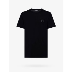 Cotton t-shirt with metal logo patch