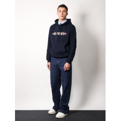 Cotton sweatshirt with gucci web print
