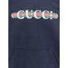Cotton sweatshirt with gucci web print