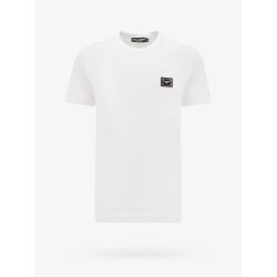 Cotton t-shirt with metal logo patch