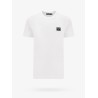 Cotton t-shirt with metal logo patch