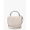 Leather handbag with horsebit detail on the front