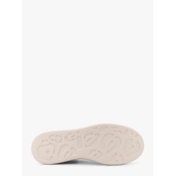 Oversize leather sneakers with back contrasting patch