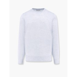 Mélange cashmere, silk and linen sweater