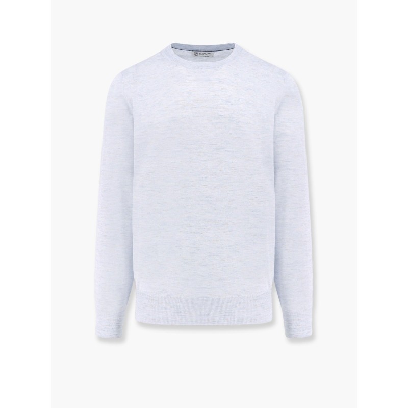 Mélange cashmere, silk and linen sweater