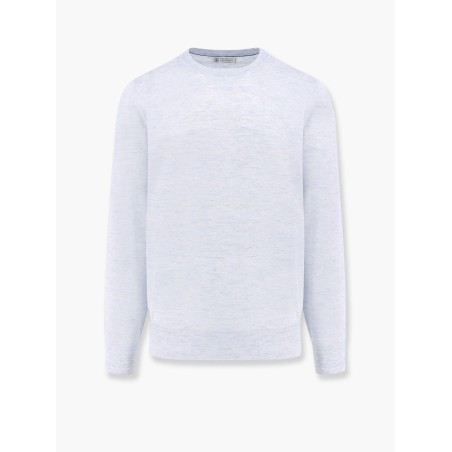 Mélange cashmere, silk and linen sweater